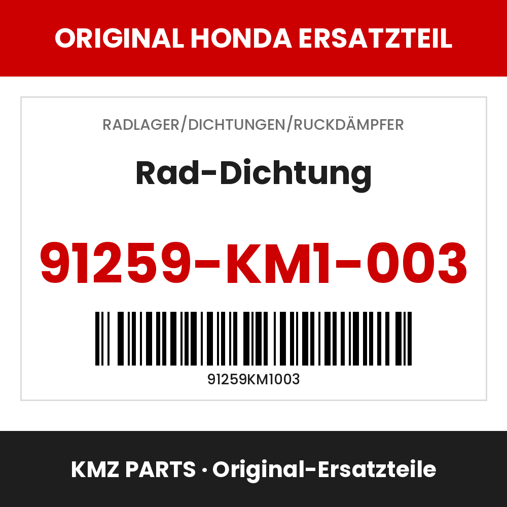 Honda Original Rad-Dichtung 91259-KM1-003