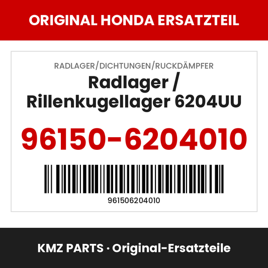 Honda Original Radlager / Rillenkugellager 6204UU 96150-6204010