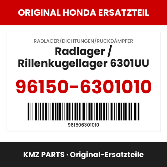 Honda Original Radlager / Rillenkugellager 6301UU 96150-6301010