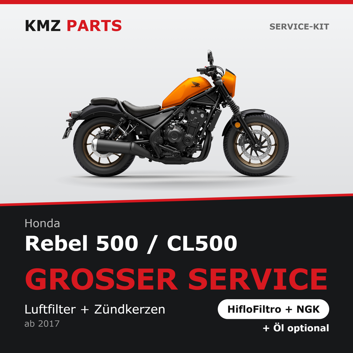 Honda Rebel 500 / CL500 Service-Kit – Großer Service