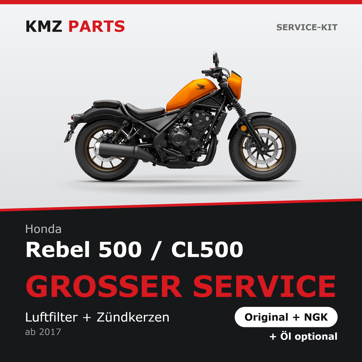 Honda Rebel 500 / CL500 Service-Kit – Großer Service
