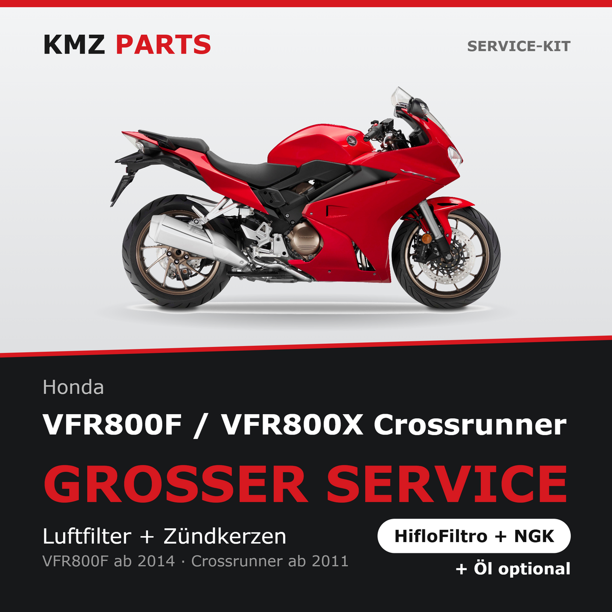Honda VFR800F / VFR800X Crossrunner Service-Kit – Großer Service
