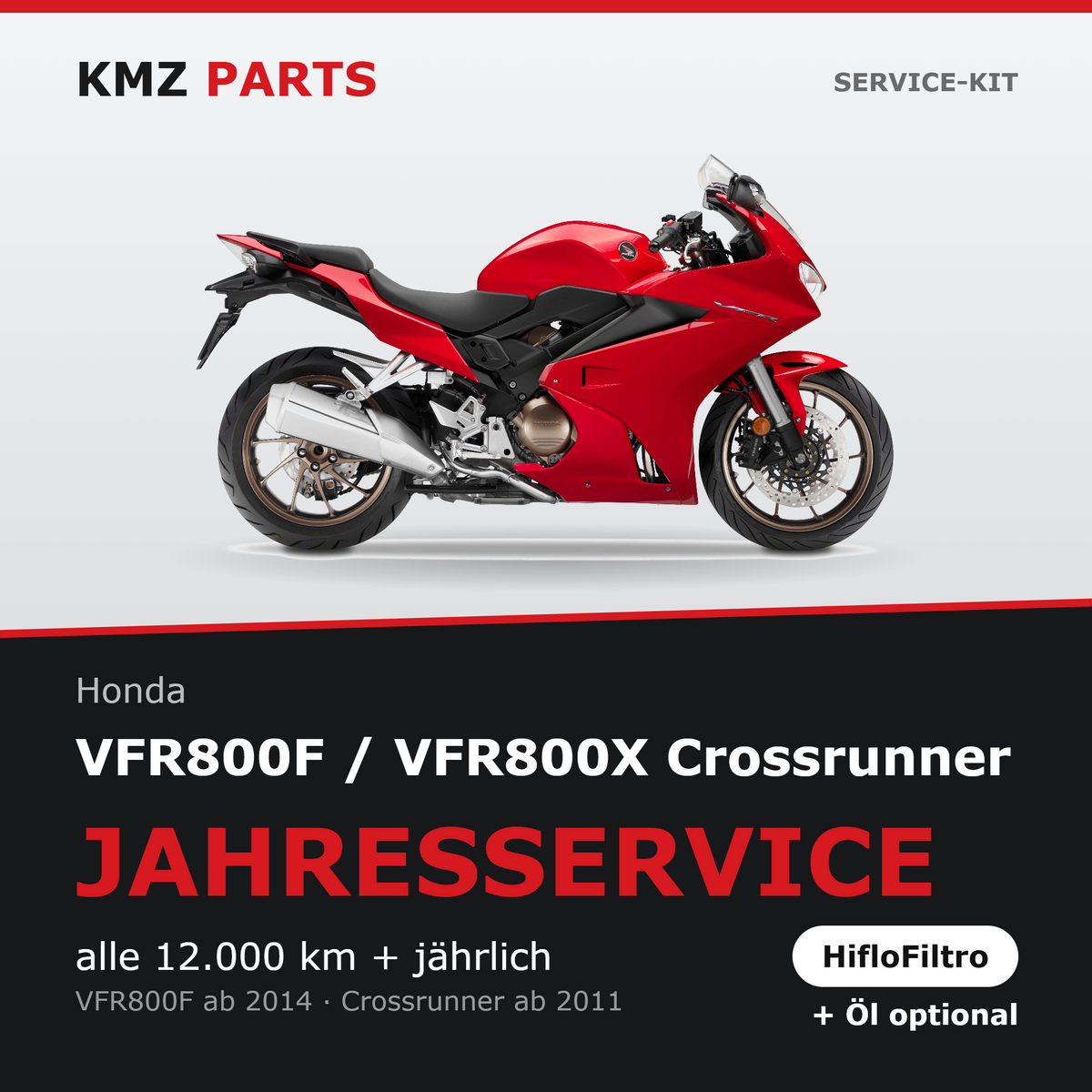 Honda VFR800F / VFR800X Crossrunner Service-Kit – Jahresservice