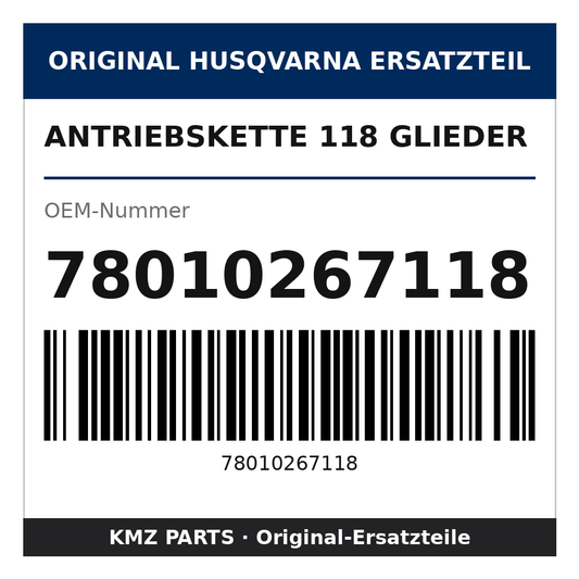 Husqvarna Original Antriebskette 118 Glieder 78010267118