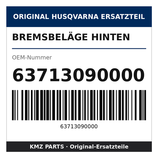 Husqvarna Original Bremsbeläge hinten 63713090000