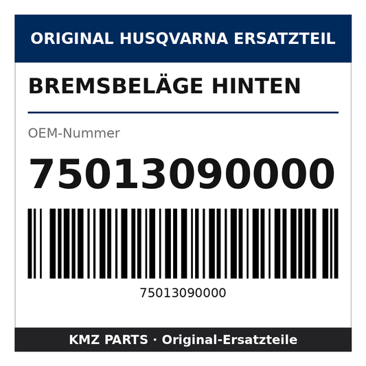 Husqvarna Original Bremsbeläge hinten 75013090000