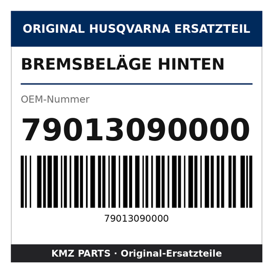 Husqvarna Original Bremsbeläge hinten 79013090000