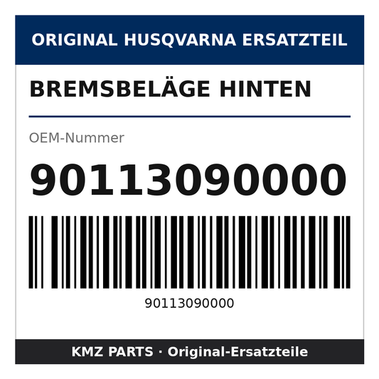 Husqvarna Original Bremsbeläge hinten 90113090000