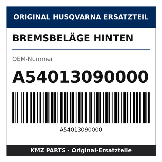 Husqvarna Original Bremsbeläge hinten A54013090000