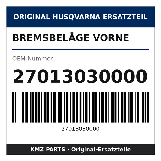 Husqvarna Original Bremsbeläge vorne 27013030000