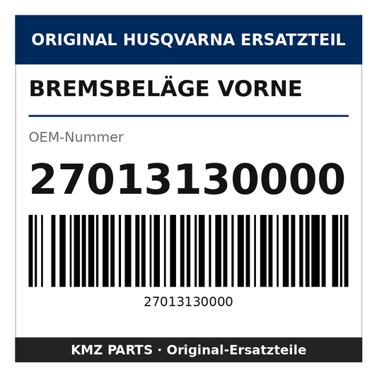Husqvarna Original Bremsbeläge vorne 27013130000