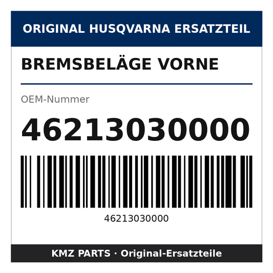 Husqvarna Original Bremsbeläge vorne 46213030000