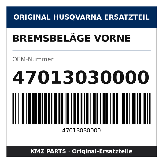Husqvarna Original Bremsbeläge vorne 47013030000