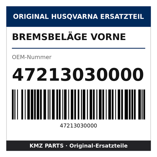 Husqvarna Original Bremsbeläge vorne 47213030000