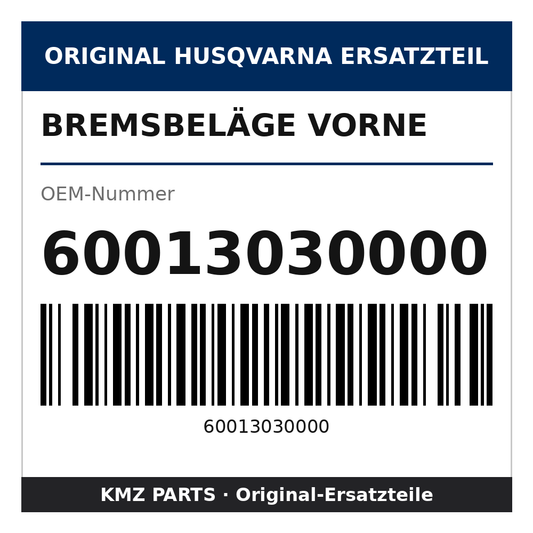 Husqvarna Original Bremsbeläge vorne 60013030000