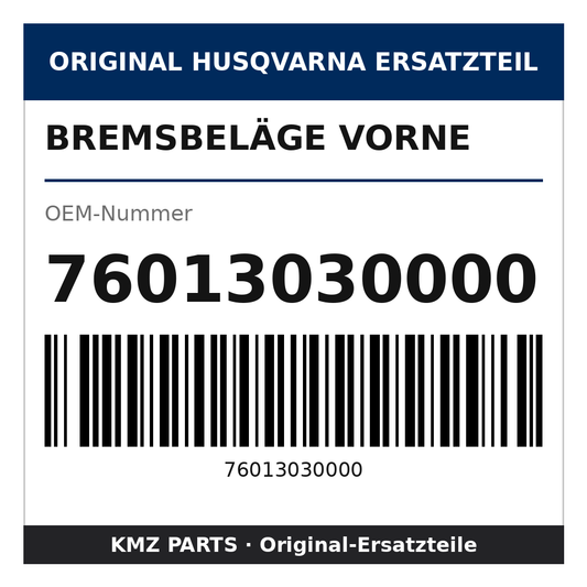 Husqvarna Original Bremsbeläge vorne 76013030000