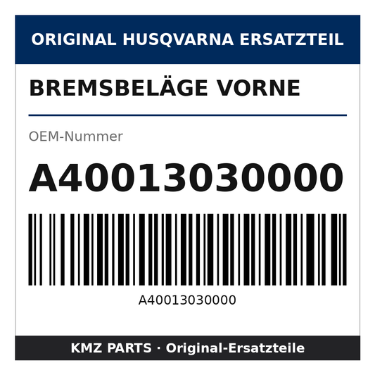 Husqvarna Original Bremsbeläge vorne A40013030000