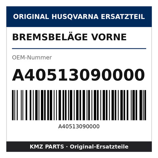 Husqvarna Original Bremsbeläge vorne A40513090000
