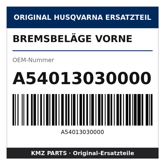 Husqvarna Original Bremsbeläge vorne A54013030000