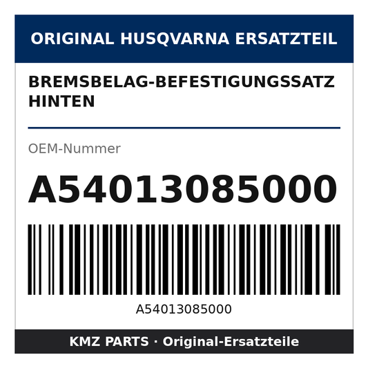Husqvarna Original Bremsbelag-Befestigungssatz hinten A54013085000