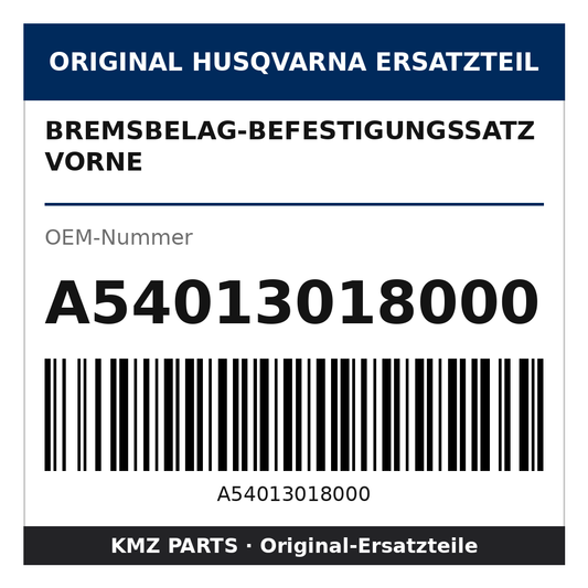 Husqvarna Original Bremsbelag-Befestigungssatz vorne A54013018000