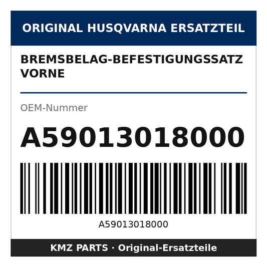 Husqvarna Original Bremsbelag-Befestigungssatz vorne A59013018000