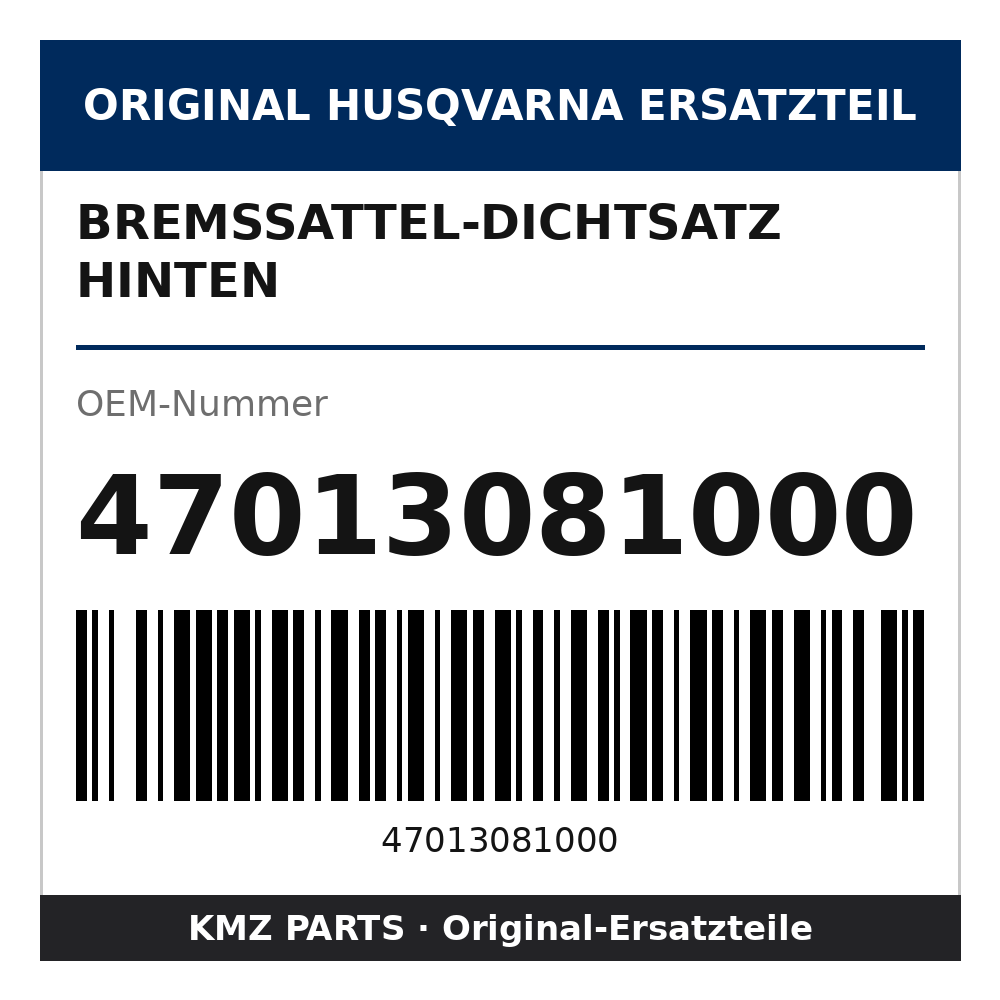 Husqvarna Original Bremssattel-Dichtsatz hinten 47013081000