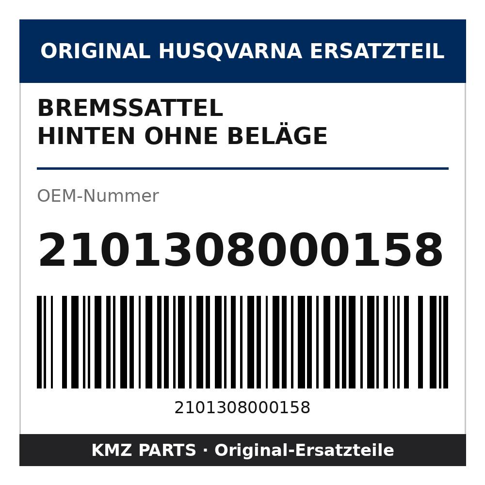 Husqvarna Original Bremssattel hinten ohne Beläge 2101308000158