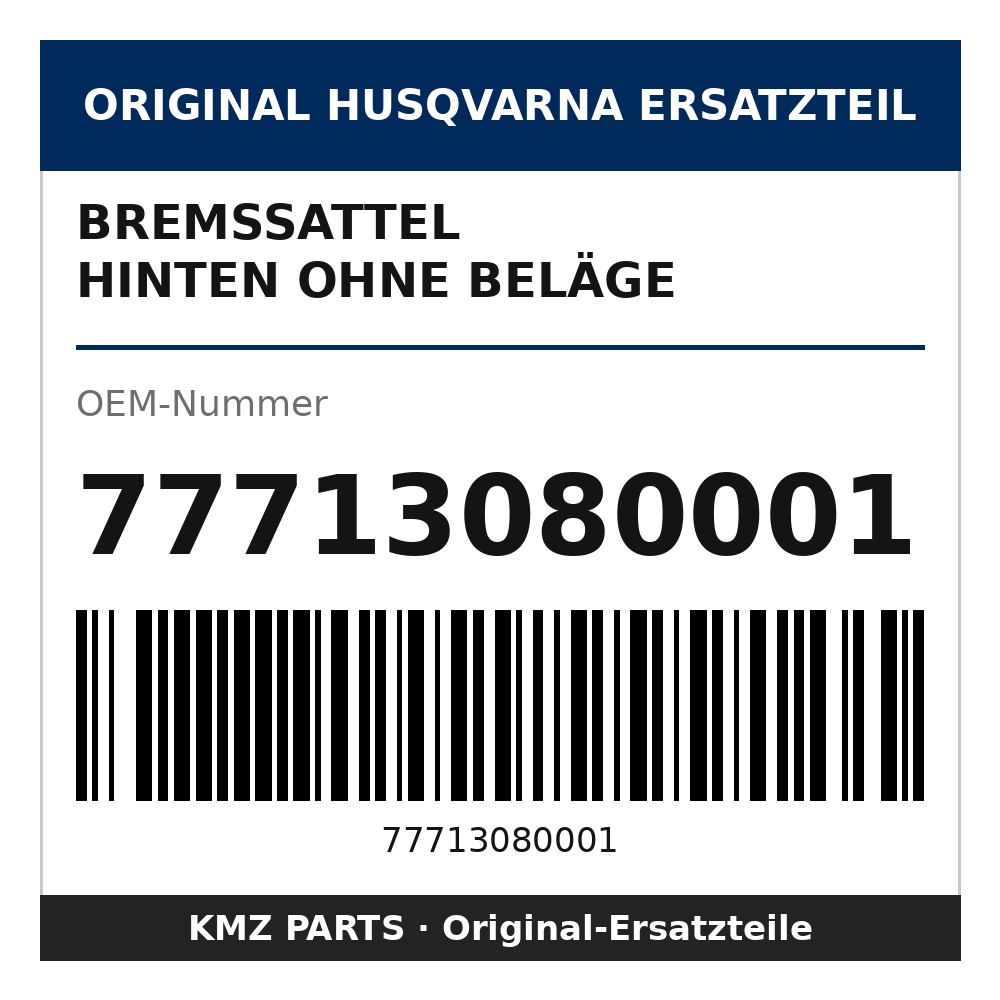 Husqvarna Original Bremssattel hinten ohne Beläge 77713080001