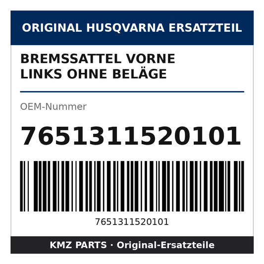 Husqvarna Original Bremssattel vorne links ohne Beläge 7651311520101