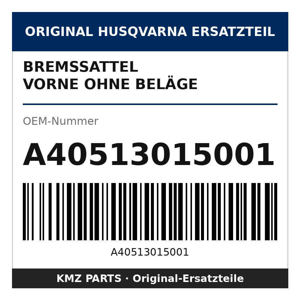 Husqvarna Original Bremssattel vorne ohne Beläge A40513015001