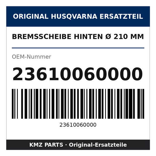 Husqvarna Original Bremsscheibe hinten Ø 210 mm 23610060000