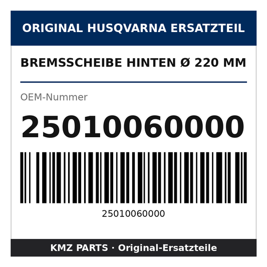 Husqvarna Original Bremsscheibe hinten Ø 220 mm 25010060000
