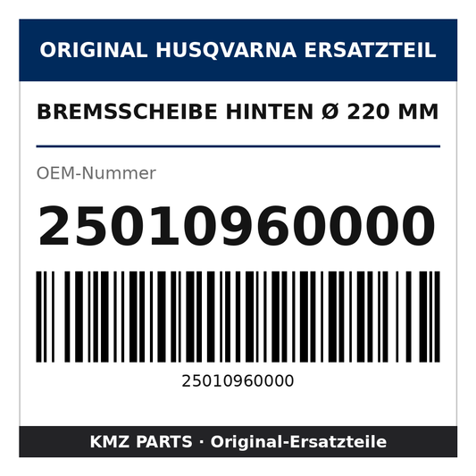 Husqvarna Original Bremsscheibe hinten Ø 220 mm 25010960000