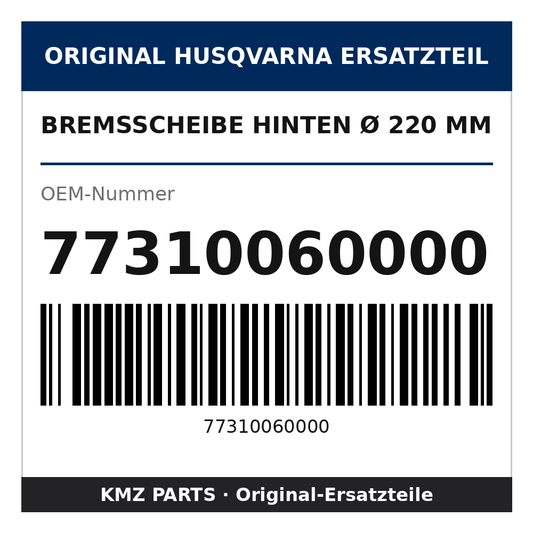 Husqvarna Original Bremsscheibe hinten Ø 220 mm 77310060000