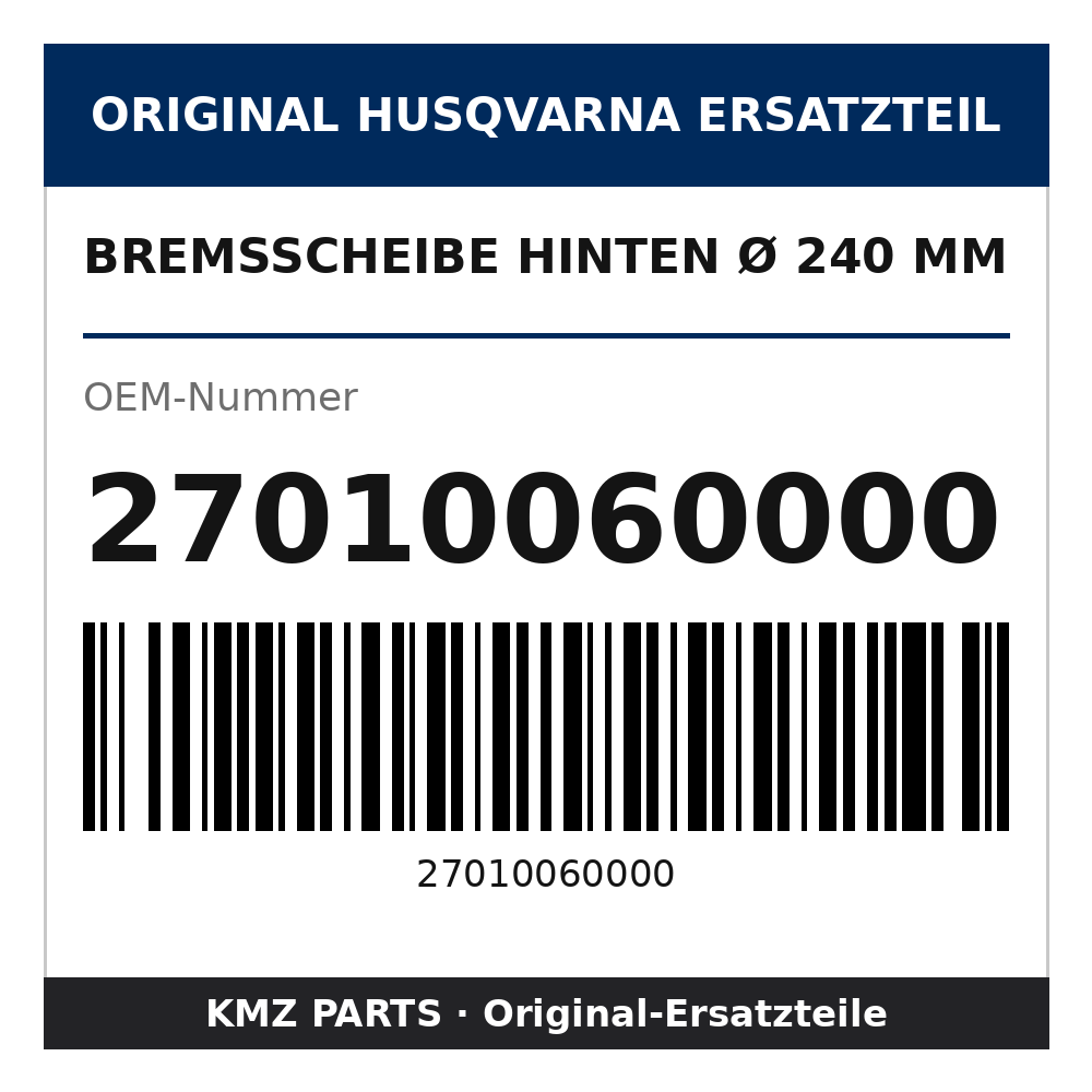 Husqvarna Original Bremsscheibe hinten Ø 240 mm 27010060000