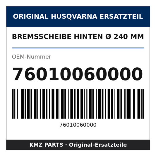 Husqvarna Original Bremsscheibe hinten Ø 240 mm 76010060000