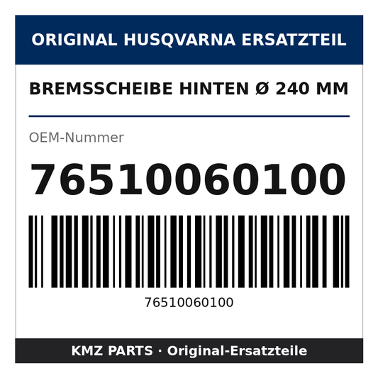 Husqvarna Original Bremsscheibe hinten Ø 240 mm 76510060100