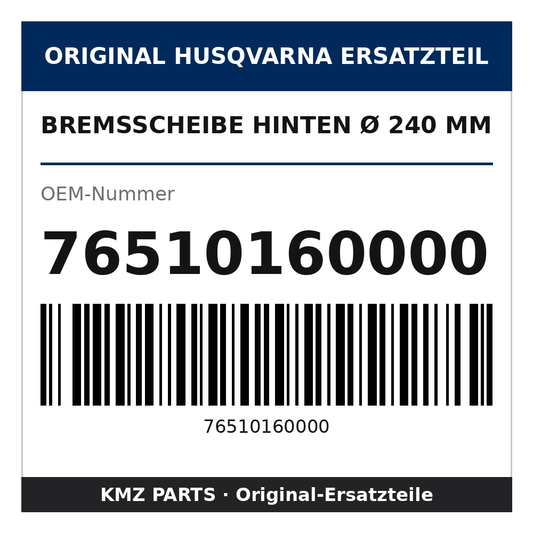 Husqvarna Original Bremsscheibe hinten Ø 240 mm 76510160000