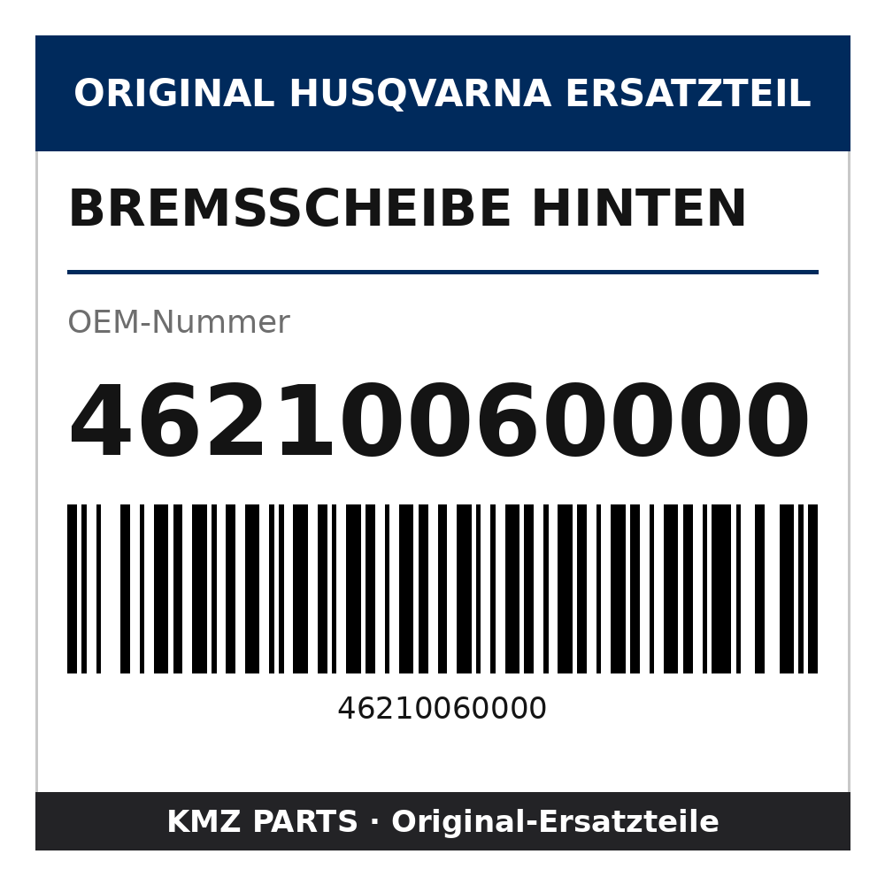 Husqvarna Original Bremsscheibe hinten 46210060000