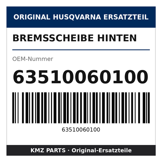 Husqvarna Original Bremsscheibe hinten 63510060100