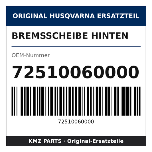 Husqvarna Original Bremsscheibe hinten 72510060000