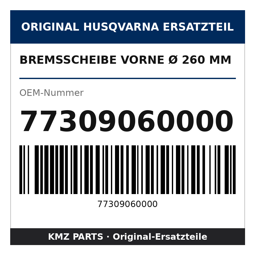 Husqvarna Original Bremsscheibe vorne Ø 260 mm 77309060000