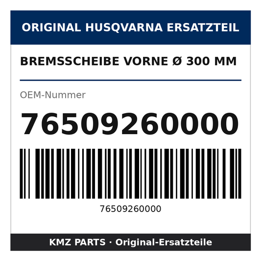 Husqvarna Original Bremsscheibe vorne Ø 300 mm 76509260000