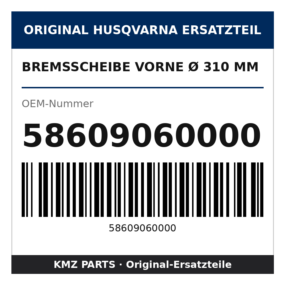 Husqvarna Original Bremsscheibe vorne Ø 310 mm 58609060000