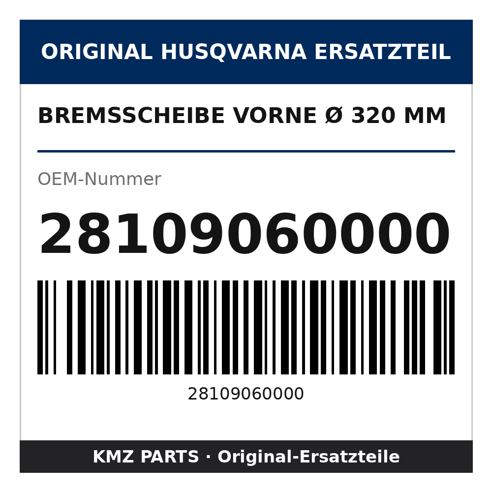 Husqvarna Original Bremsscheibe vorne Ø 320 mm 28109060000
