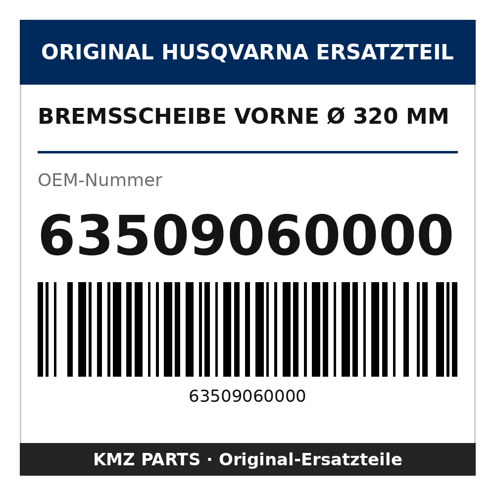 Husqvarna Original Bremsscheibe vorne Ø 320 mm 63509060000