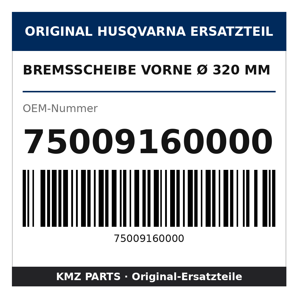Husqvarna Original Bremsscheibe vorne Ø 320 mm 75009160000