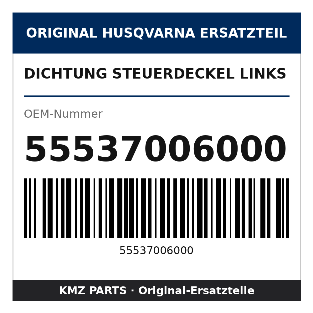 Husqvarna Original Dichtung Steuerdeckel links 55537006000