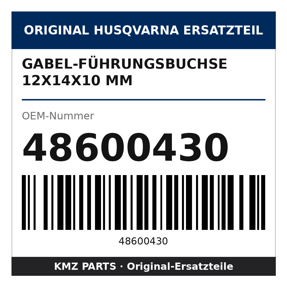 Husqvarna Original Gabel-Führungsbuchse 12x14x10 mm 48600430